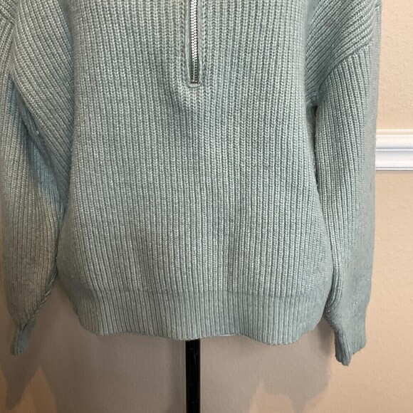 Icone Par Simons Womens Mint Sz M Sweater Ribbed Oversize Cozy Mock Turtleneck - Picture 9 of 12